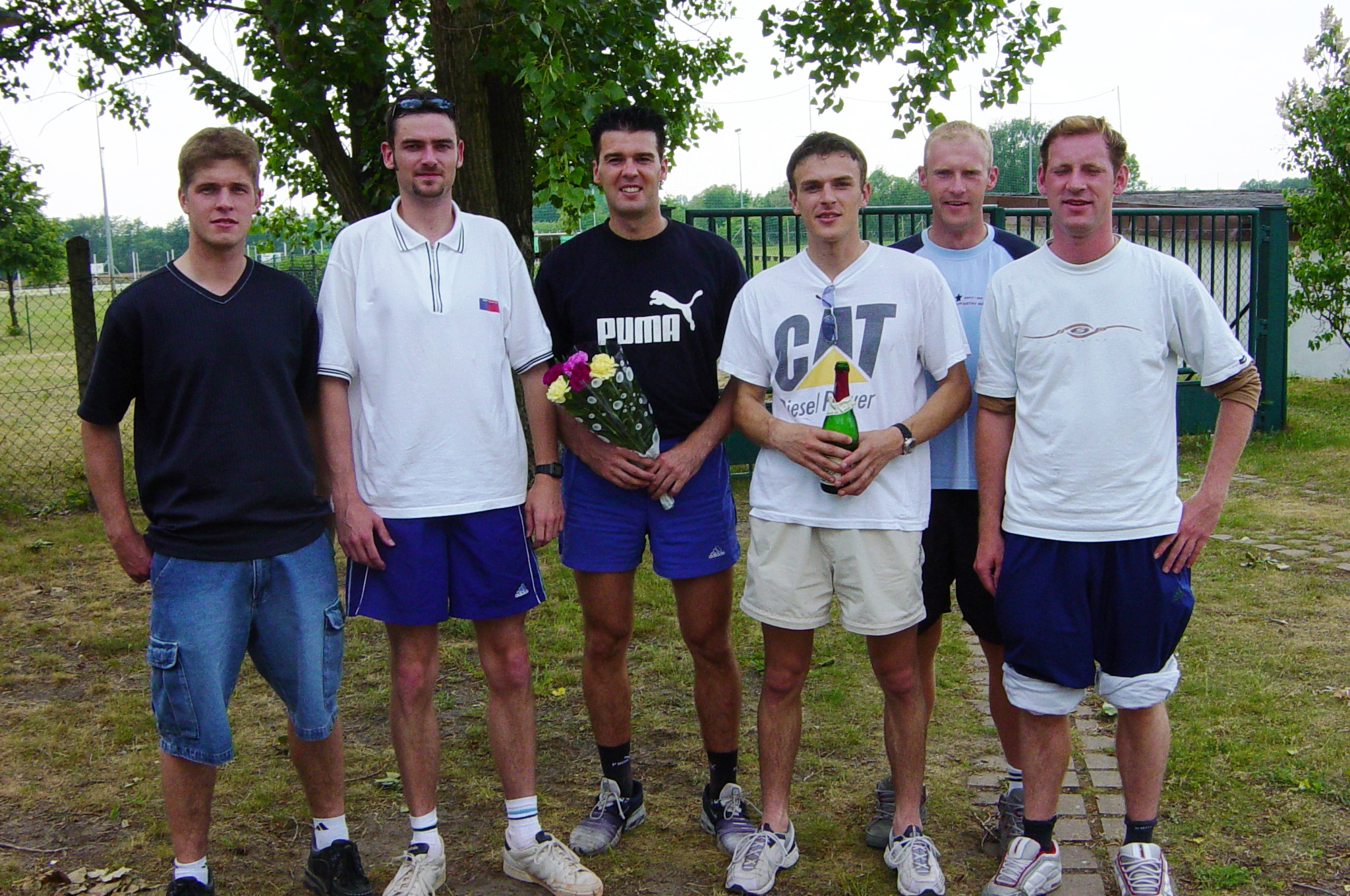 Meister Herren Süd-Brandenburg 2003 v. l. Jens Pohle, Christian Paulick, Marian Richter, Mario Richter, Matthias Bonk, Silvio Bonk